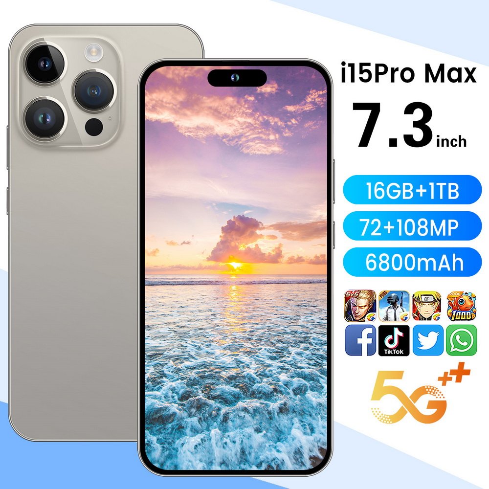 2024 New Arrival HD 5G Game Smart Island Capsule Screen Smart Phone Fingerprints Unlocking Facial Recognition Mobile Phone
